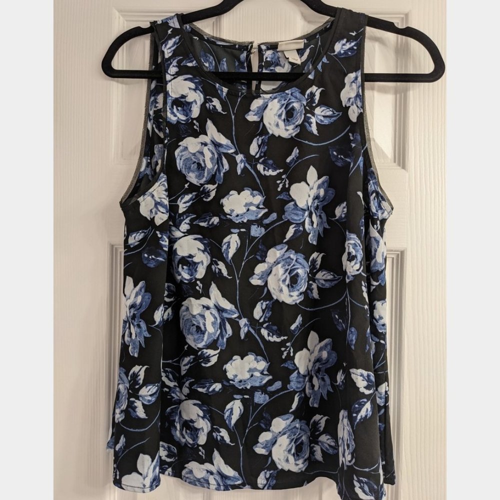 A New Day Floral Sleeveless Blouse -- Medium